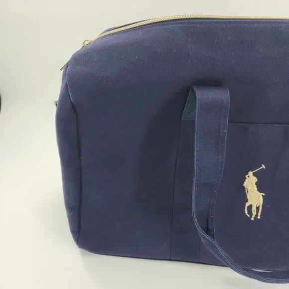 Ralph Lauren Polo Fragrance Medium Duffel Travel Bag in Polo Blue Color - Picture 7 of 9
